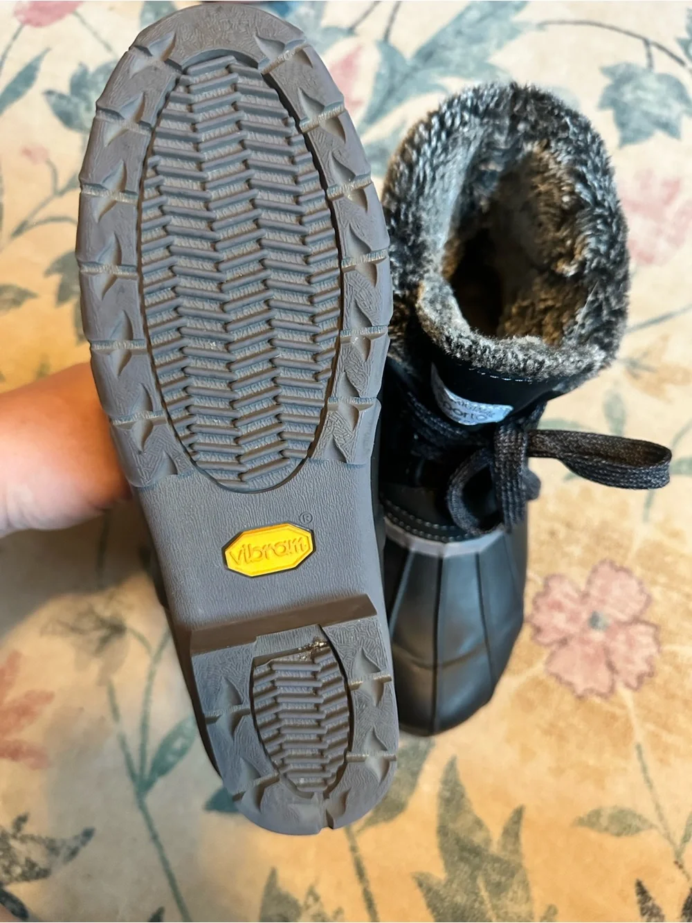 Sporto Black and Gray Kids Waterproof Snow Boots